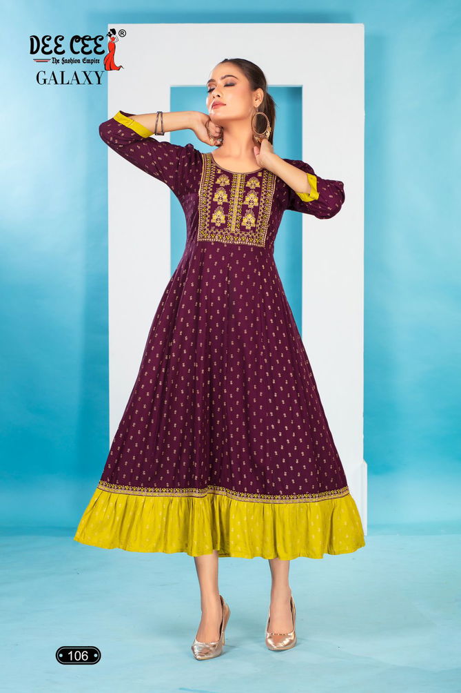 Galaxy By Deecee Chinon Designer Long Kurtis Wholesale Price In Surat
